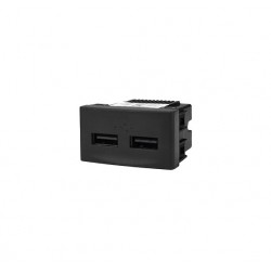 Modulo usb doble negro Kalop